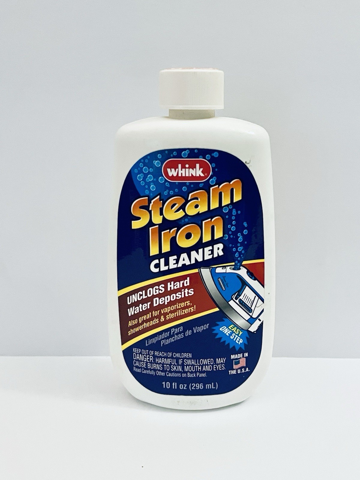 WHINK STEAM IRON CLEANER UNCLOGS HARD WATER DEPOSIT 10 FL OZ NEW OLD STOCK