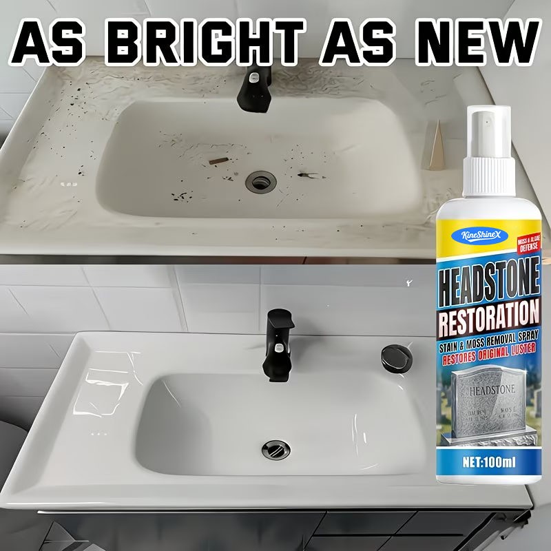 Headstone Restoration&Cleaning Spray,Stone Cleaner Gravestone Cleaning Kit