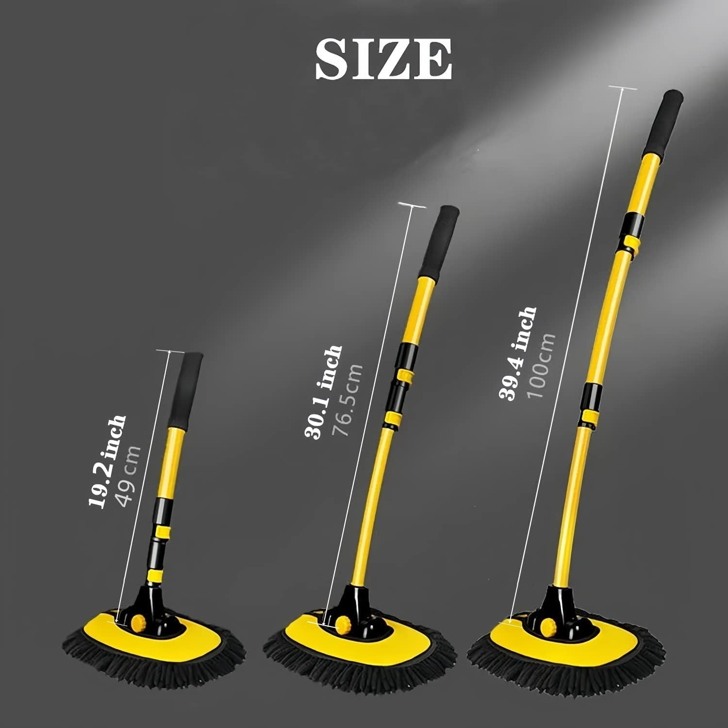 Upgrade Car Wash Brush Mop with Long Handle Microfiber Mitt Cleaning Supplies