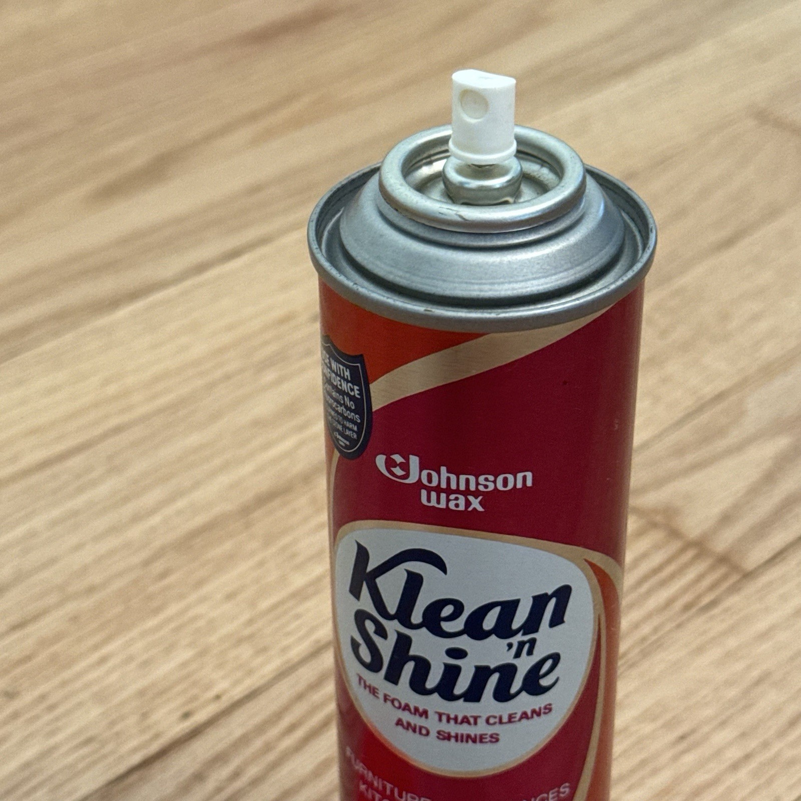 Vintage Johnson Wax Klean ‘n Shine Foam All Purpose Cleaner 10oz Spray Can