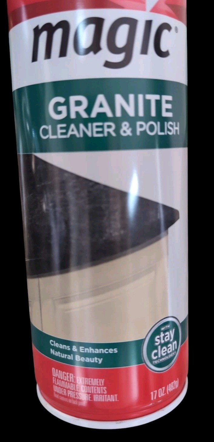 Magic Granite Cleaner & Polish Aerosol lot of 3 Natural Stone Marble Quartz