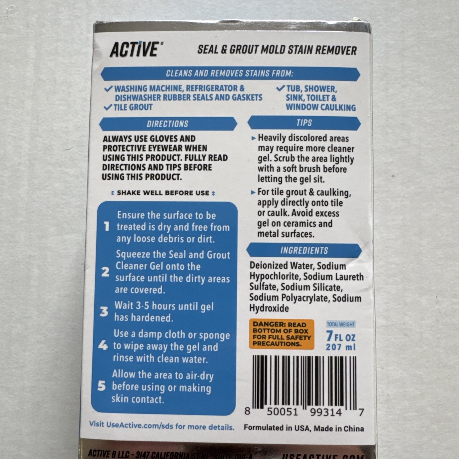 Active Seal & Grout Mold Stain Remover, 7 fl oz