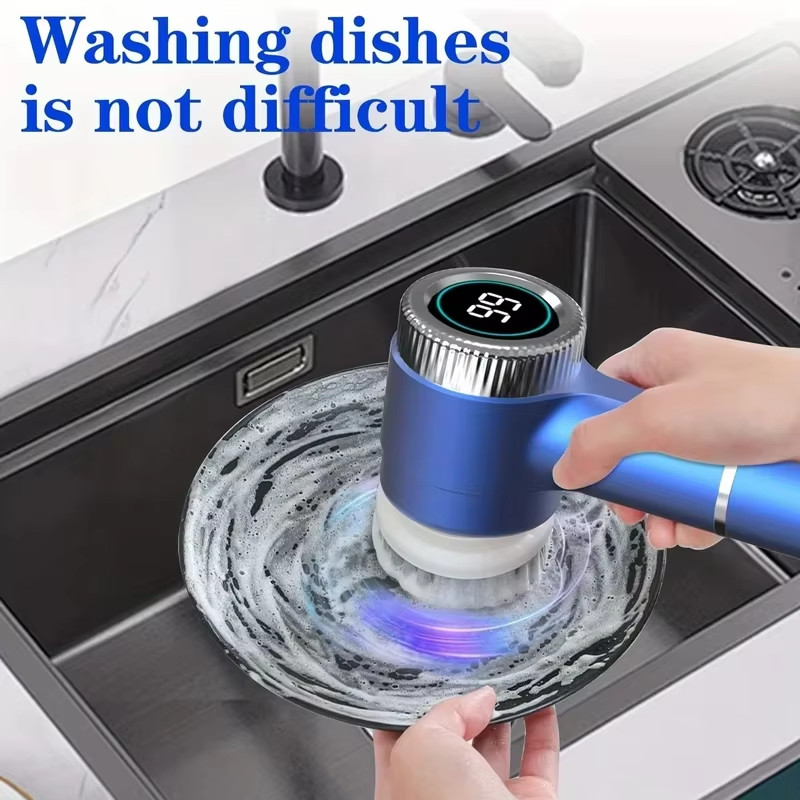 Wireless Electric Cleaning Brush Powerful IPX7 Waterproof USB Rechargeable Autom