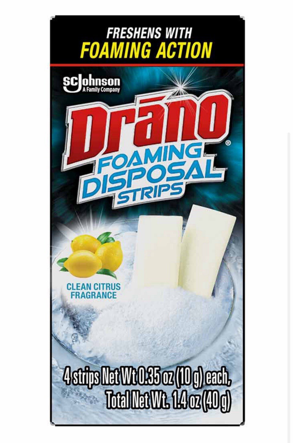 Drano Foaming Disposal Strips 4 Ct