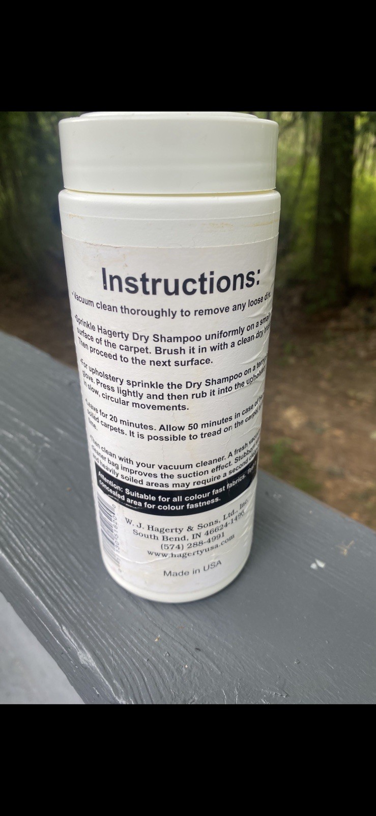 Hagerty Dry Shampoo and Upholstery Carpet Cleanser 17 oz Almost Full Bottle