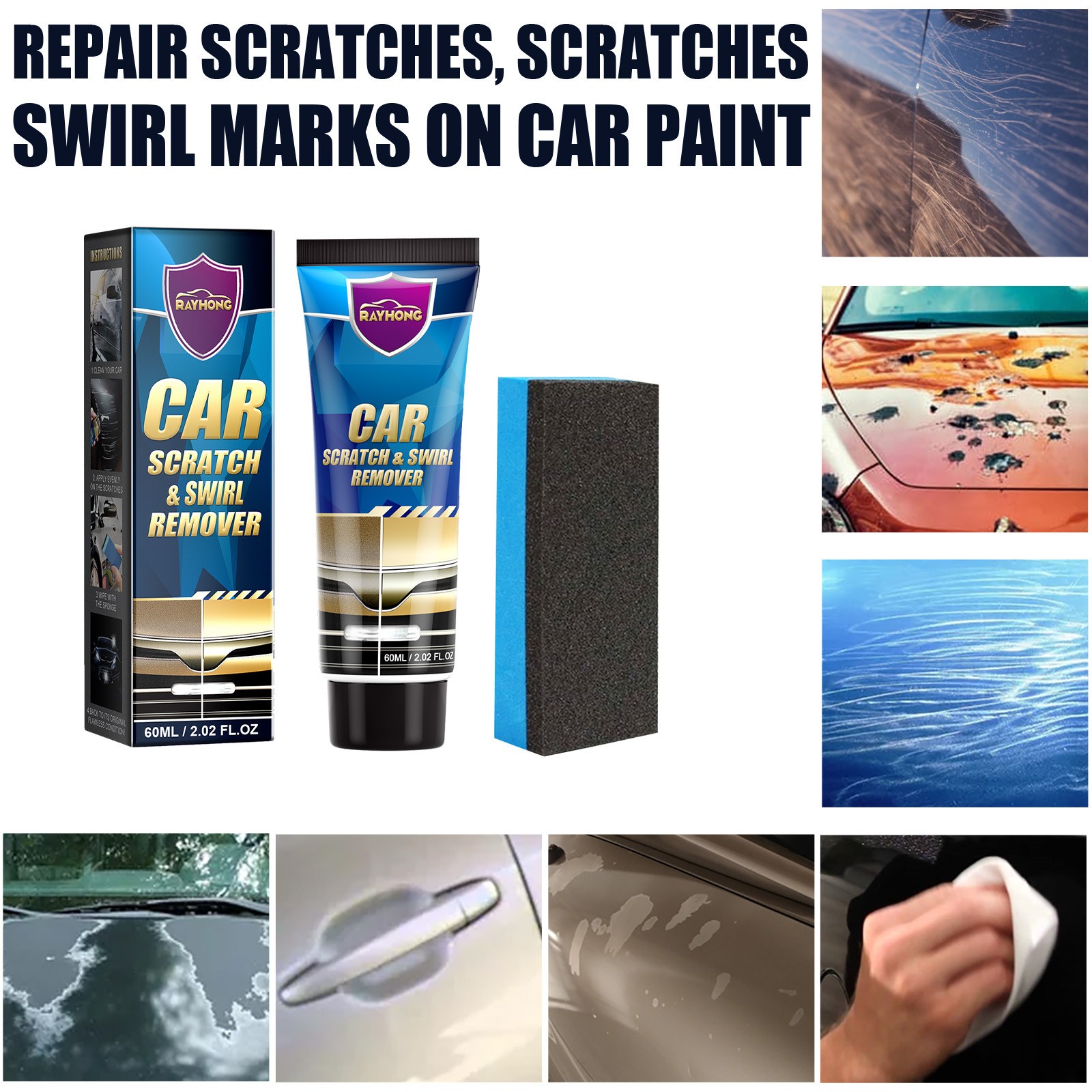 Car Scratch Remover Paste – Paint Repair, Polishing Compound, Auto Touch-Up