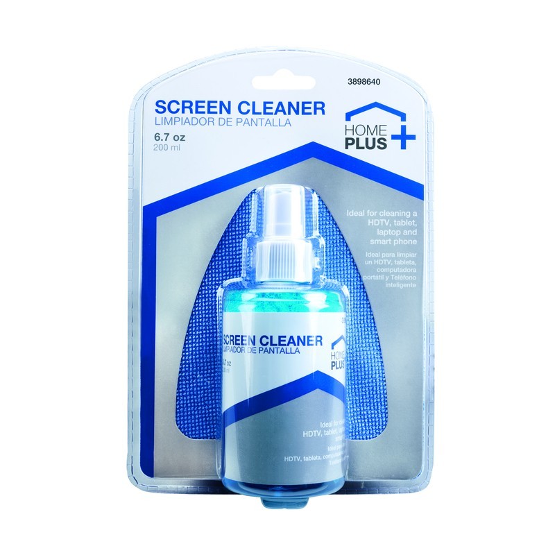 Home Plus 67.oz No Scent Screen Cleaner 1 pk Liquid, Micro Fiber Cleaning Cloth