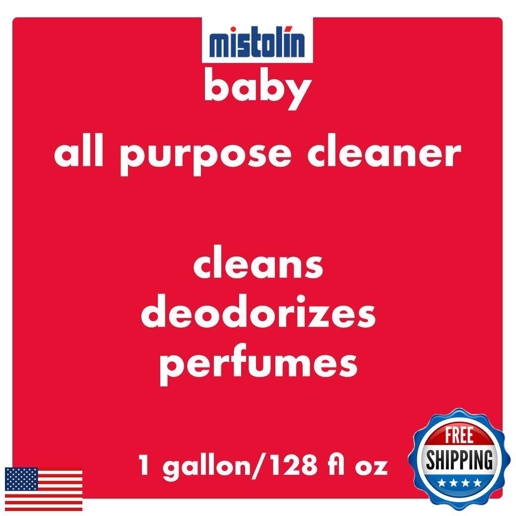 Mistolin Baby Powder, All Purpose Cleaner, 128 Fl Oz, 1 gallon, Longer Lastin
