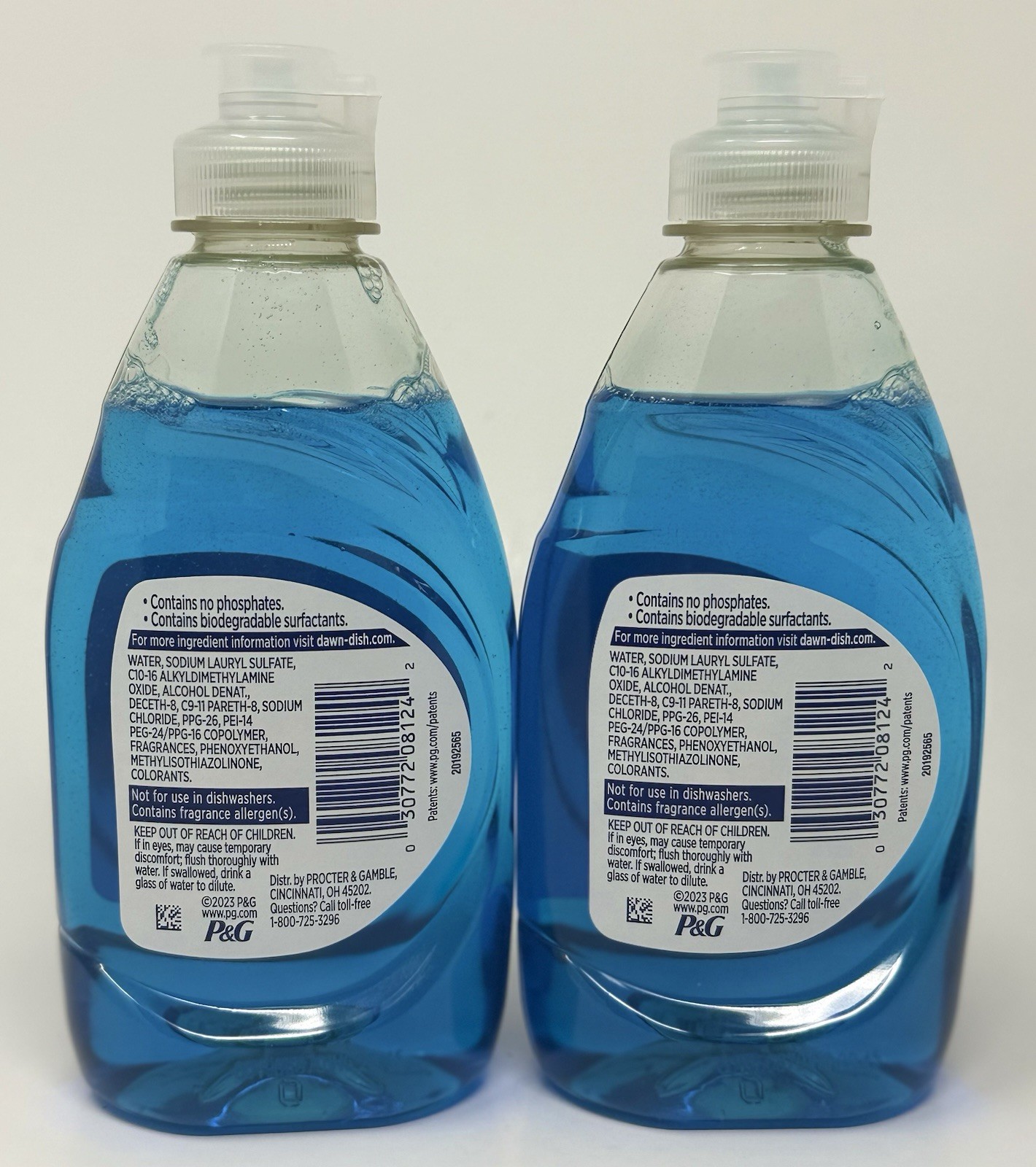 2 NEW Dawn Ultra Dishwashing Liquid 7.5 oz Bottles Original Scent Travel Size