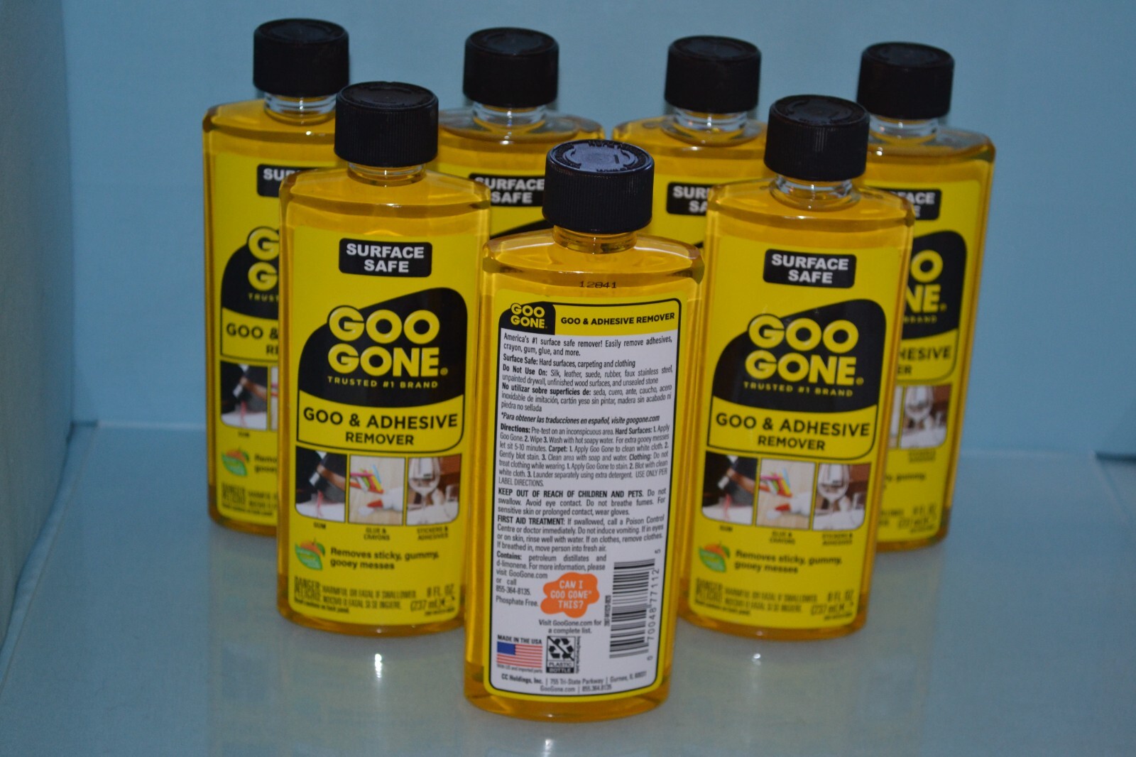 Lot Of 7 Goo Gone Goo And Adhesive Remover, 8 fl oz each