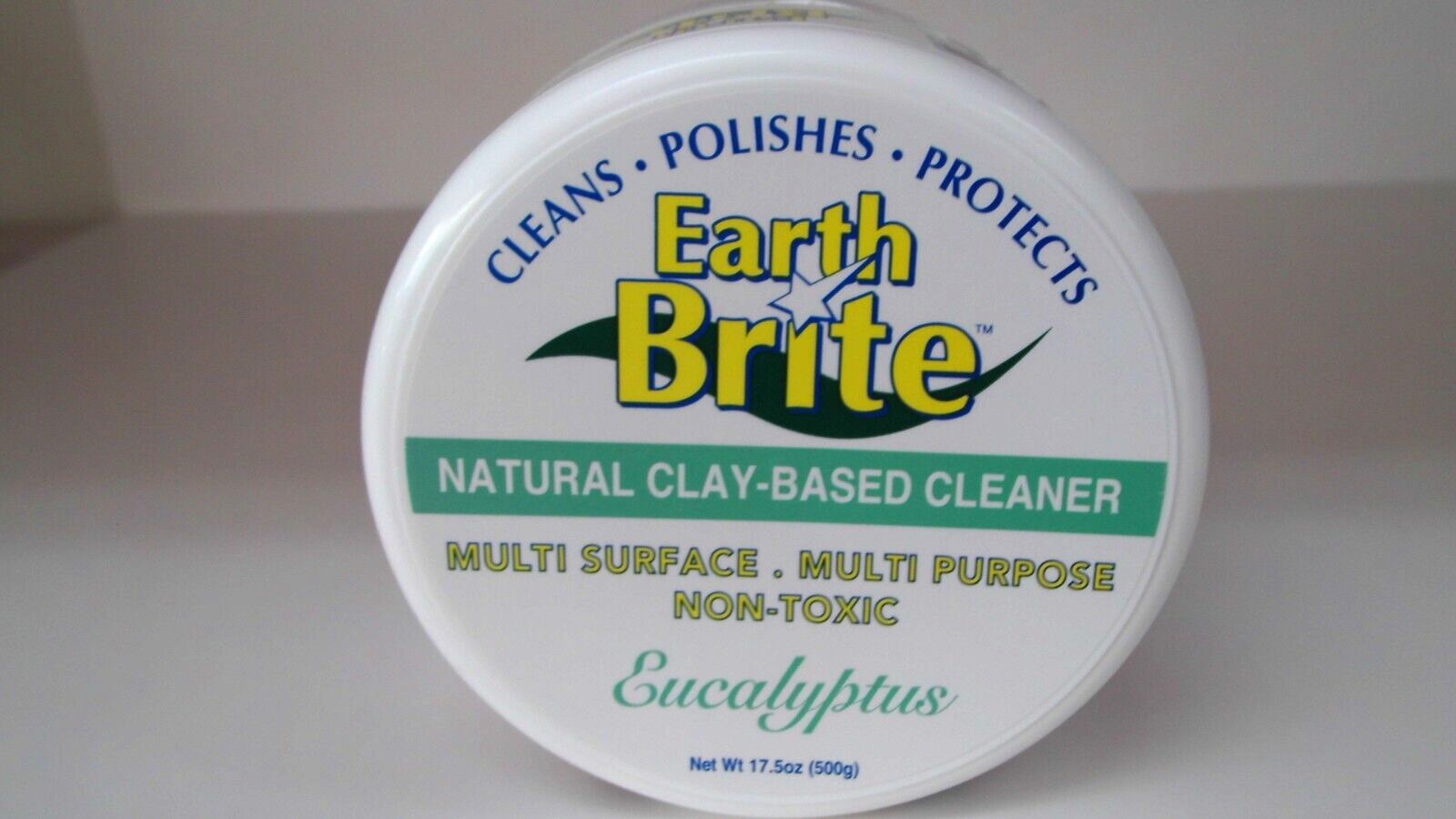 Earth Brite Natural Clay Based Cleaner Jumbo 17.5oz. 66% More – Eucalyptus – New