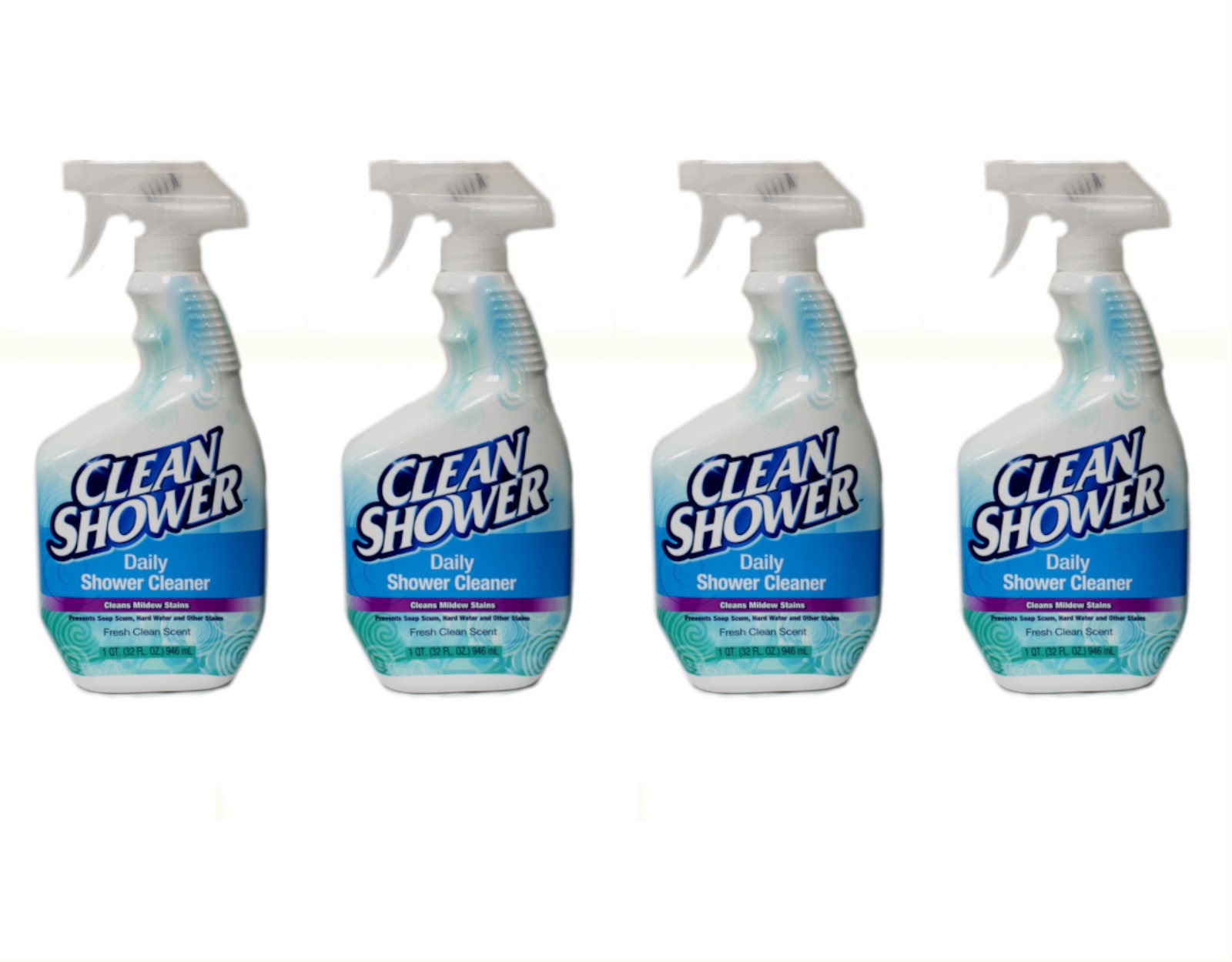 Clean Shower Original Daily Shower Spray, 32oz. – Pack of 4