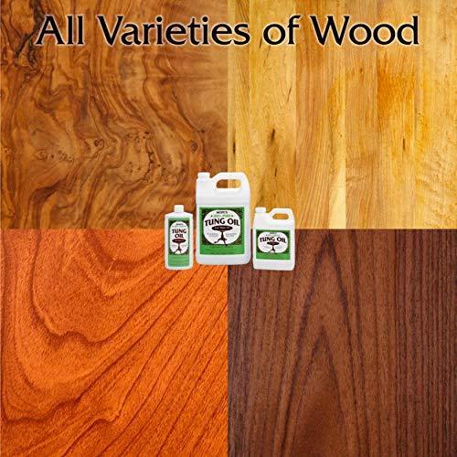 Hope’s Pure Tung Oil, Waterproof Natural Wood Finish and Sealer, 128 Fl Oz