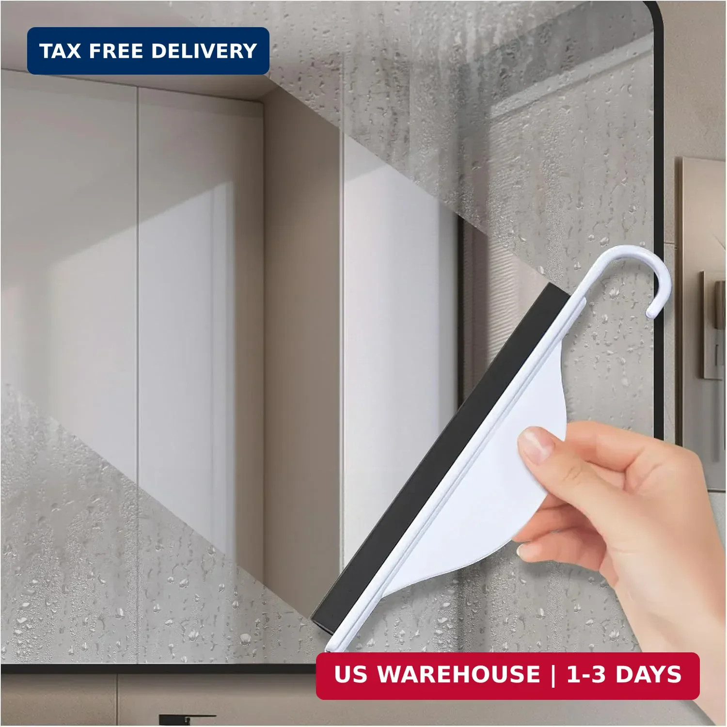 2 Packs Small Shower Squeegee for Glass Doors,Squeegee for Shower Glass,mini Bat