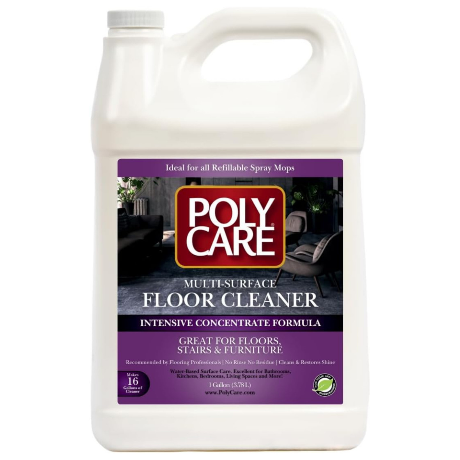 PolyCare Multi-Surface Floor Cleaner 1 Gallon Intensive Concentrate Makes 16 Gal