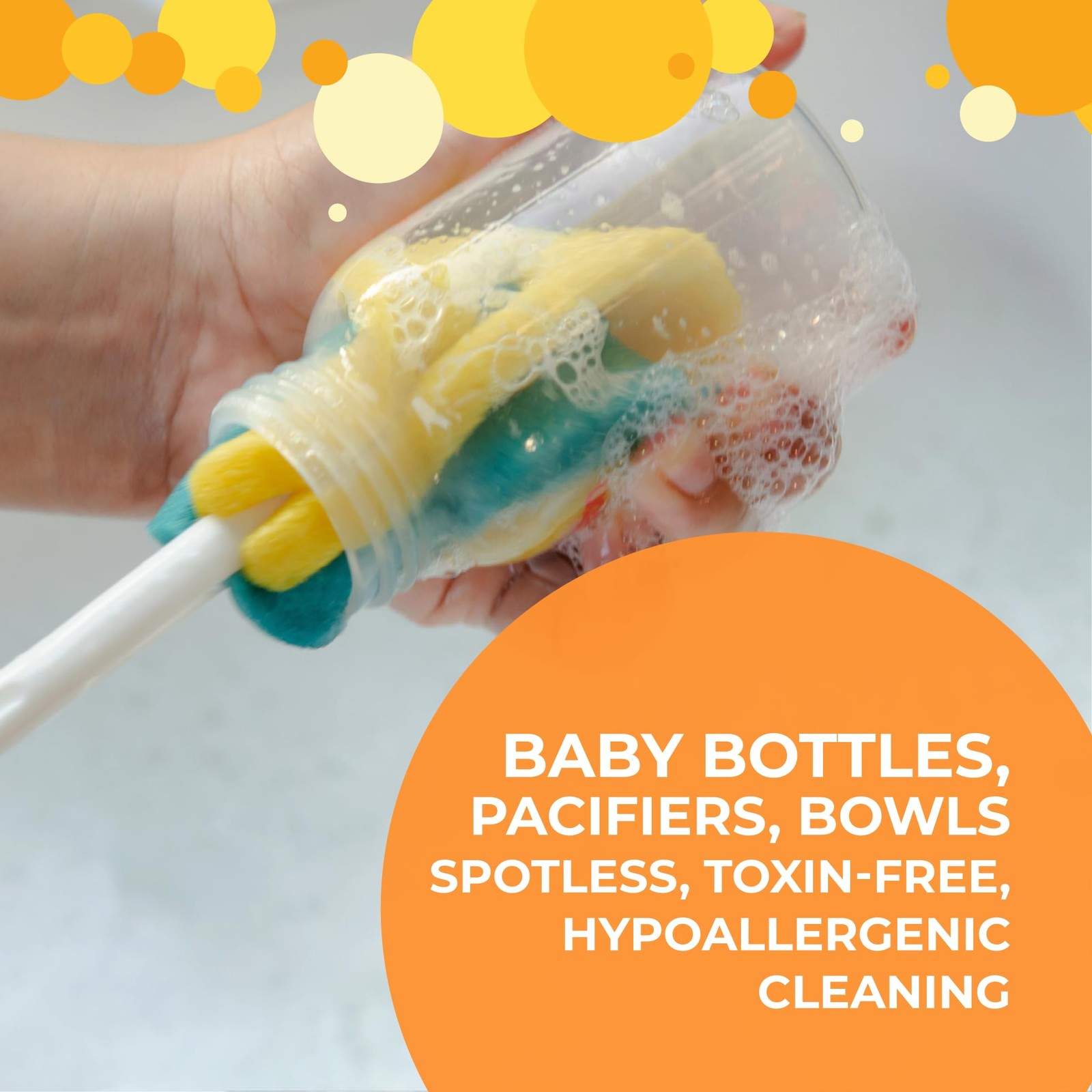Scent-Free Baby Bottle & Dish Soap by Clean Roots, Plant-Based, 16.9 Oz (3 Pack)