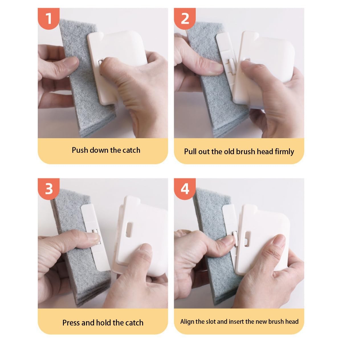 Heideryafei Window Track Cleaning Brush with Hidden Scraper for Sliding Door …