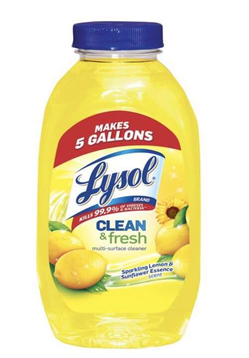 100 Bottles 10.75oz Ea Lysol Clean & Fresh Multi-Surface Cleaner,Lemon/Sunflower