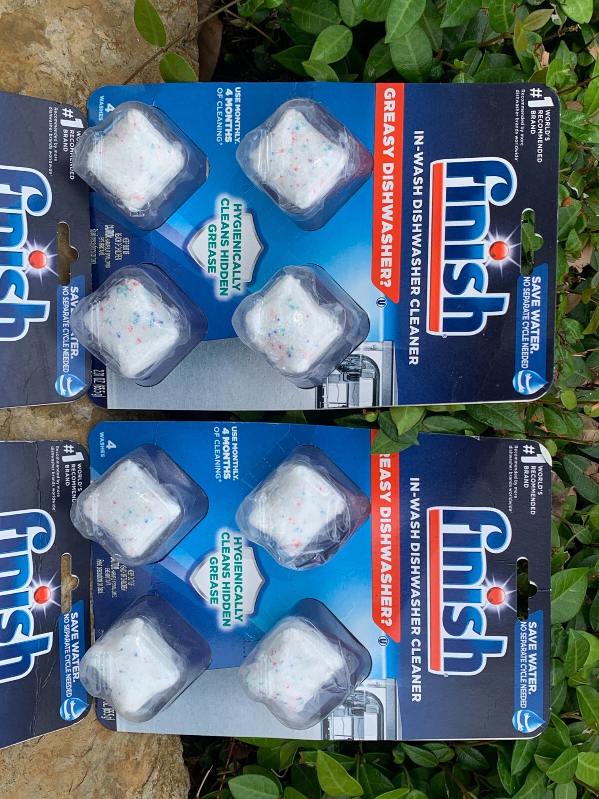 Finish In-Wash Dishwasher Cleaner Tabs, Cleans Hidden Grease, 4 Count 16 TOTAL