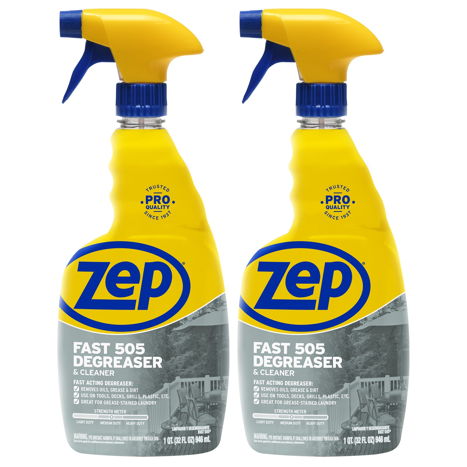 Zep Fast 505 Cleaner and Degreaser – 32 oz (Case of 2) ECZU505322 – Fast Acting,
