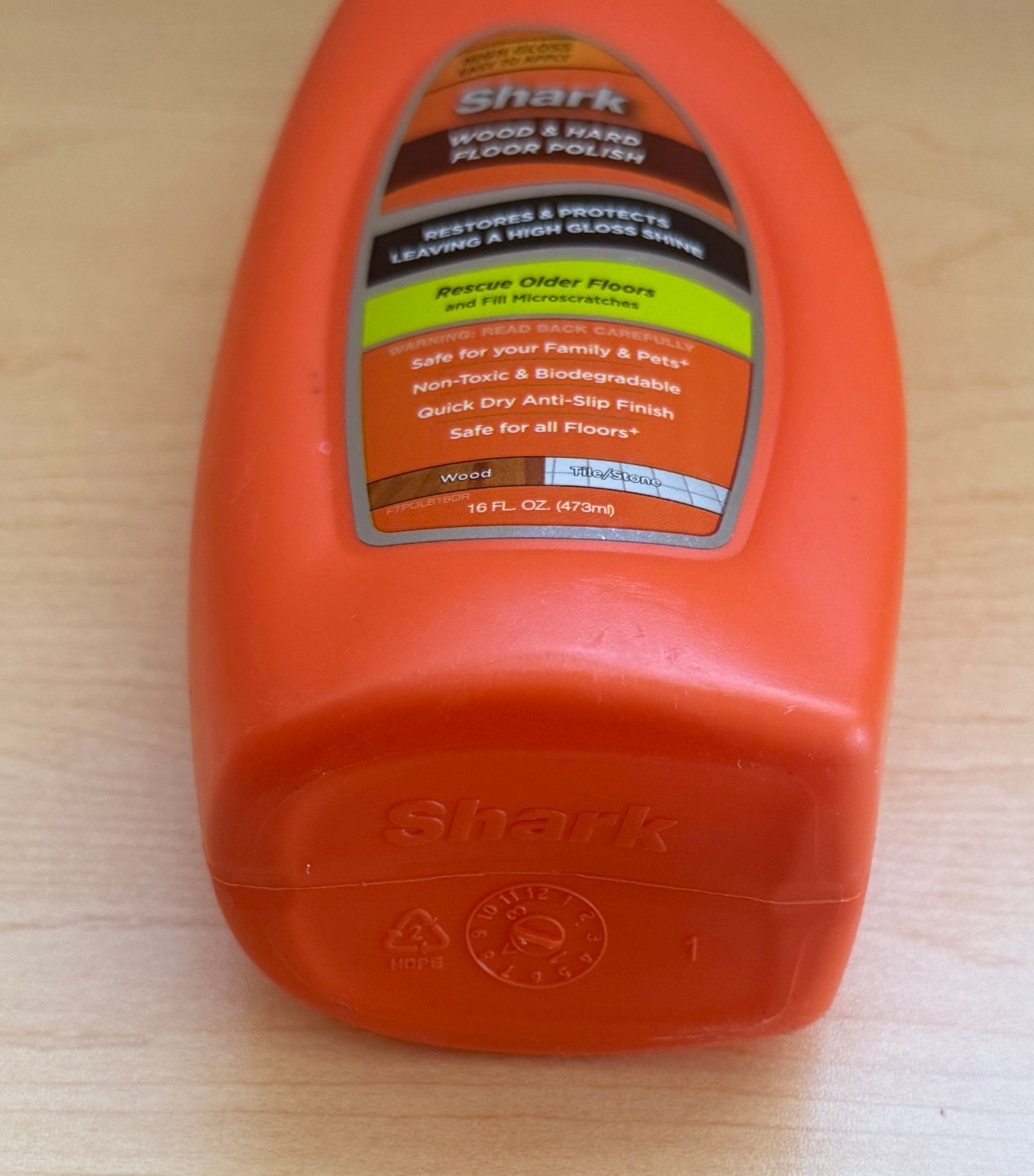 Shark Sonic Duo Wood & Hard Floor Polish Orange Bottle 16 fl oz