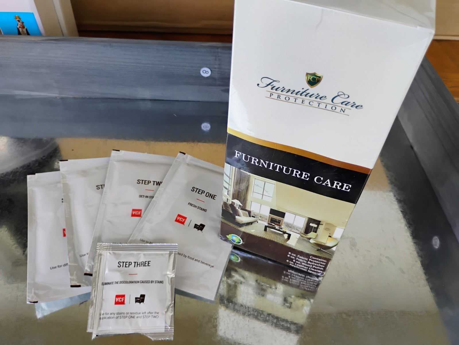 NEW Furniture Care Protection Kit Sealed In Box Leather Wood Fabric 5 Piece Set