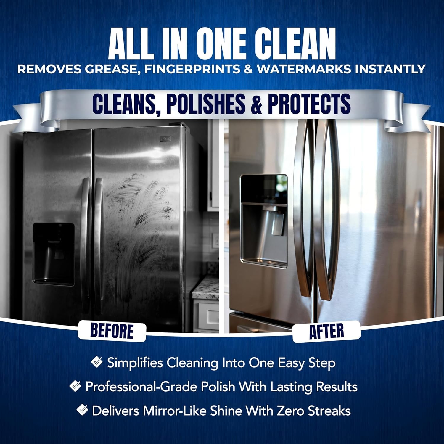 32 Fluid Ounce Stainless Steel Polish Spray – Deep Clean & Lasting Protection