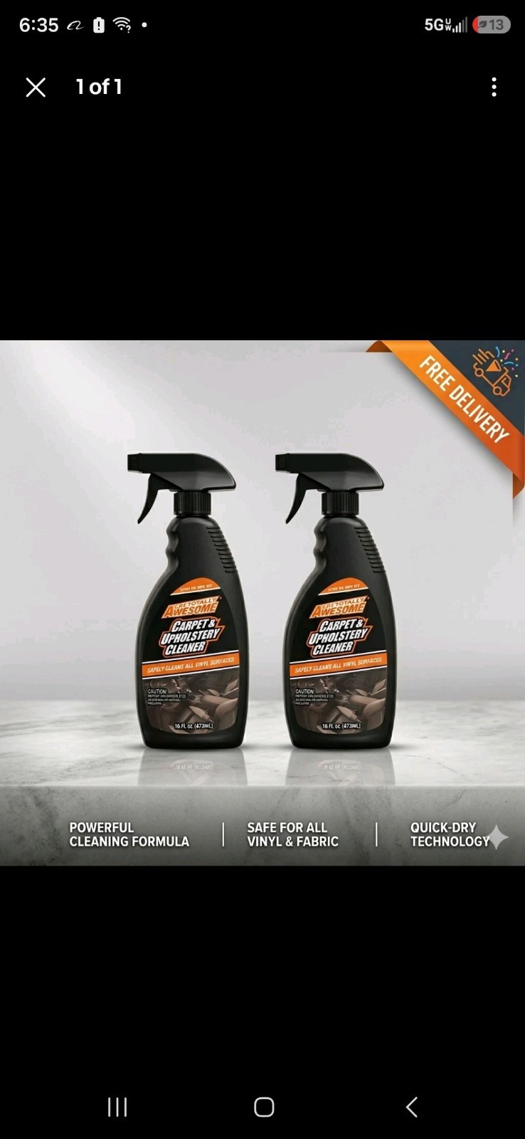 la totallyAwesome Carpet & Upholstery Cleaner Spray Multi Surface Stain Remover