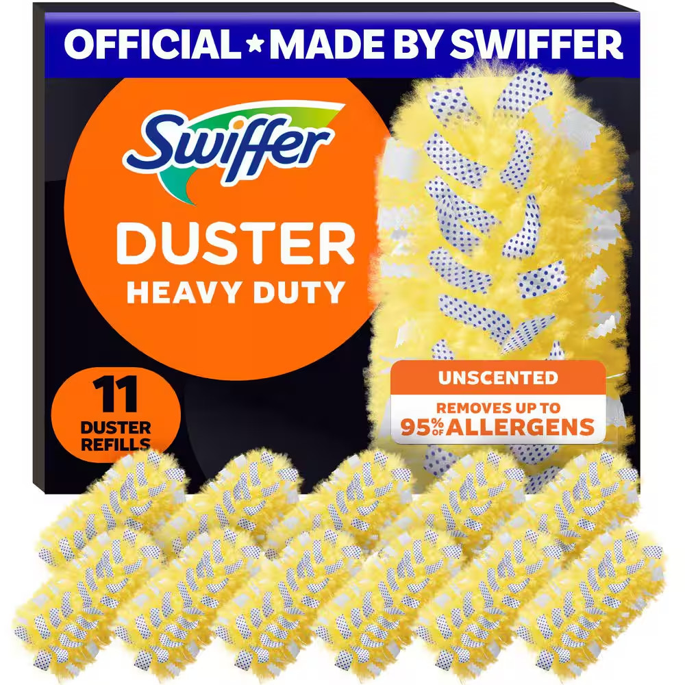 Heavy-Duty Unscented Multi-Surface Microfiber Duster Refills (11-Count)