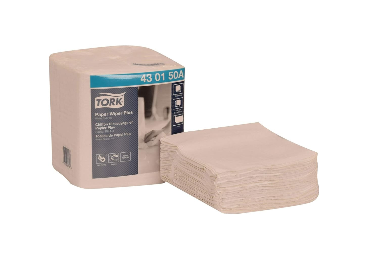 Paper Wiper plus White Self Dispensing, 1/4 Fold, 430150A