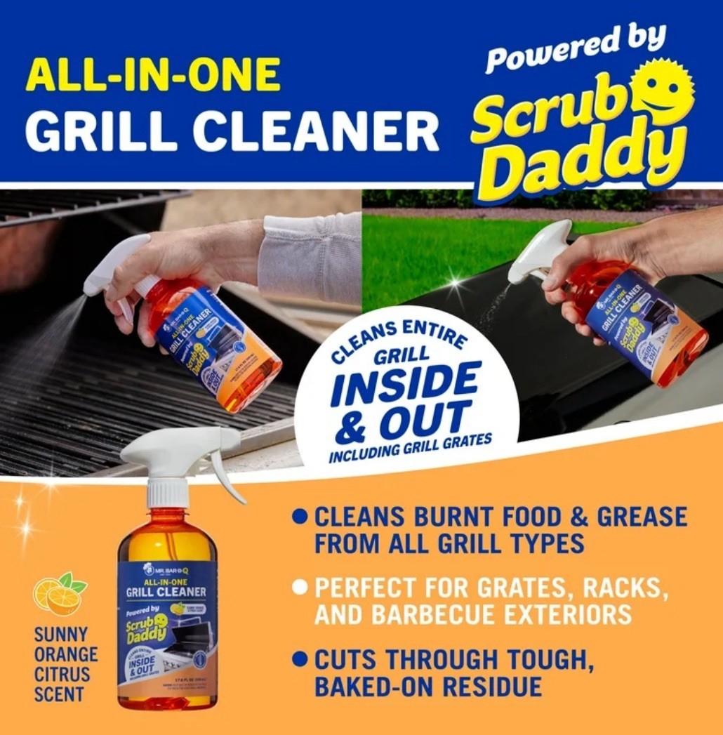 Mr. Bar-B-Q All-In-One Grill Cleaner, Powered by Scrub Daddy, 17.6 FL OZ