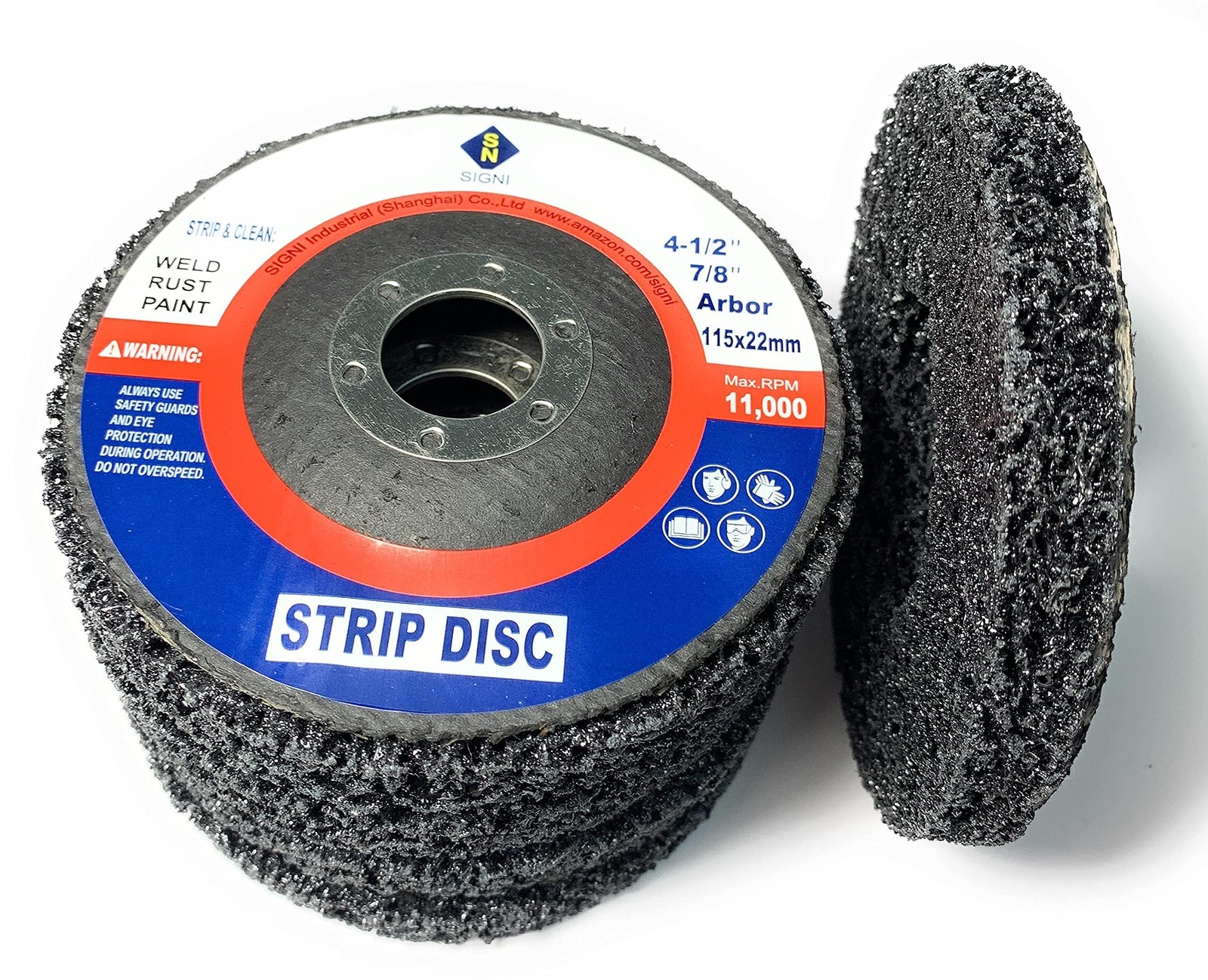 SIGNI 5 Pack 4-1/2 x 7/8 Poly Strip Discs Stripping Wheel for Angle Grinder -Rem