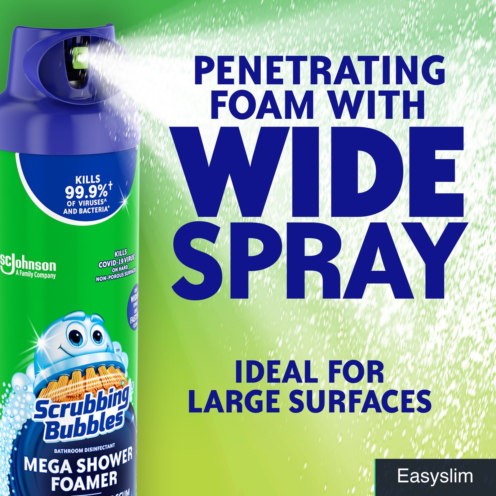 Bathroom Cleaner 20oz Rainshower Scent 2 Pack Foaming Aerosol