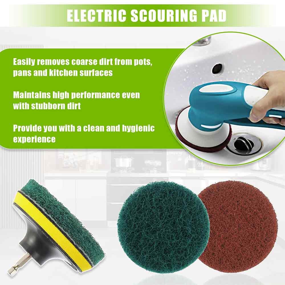 1″-7″ Drill Power Brush Tile Scrubber Scouring Pads Cleaning Pad 240-3000 Grit