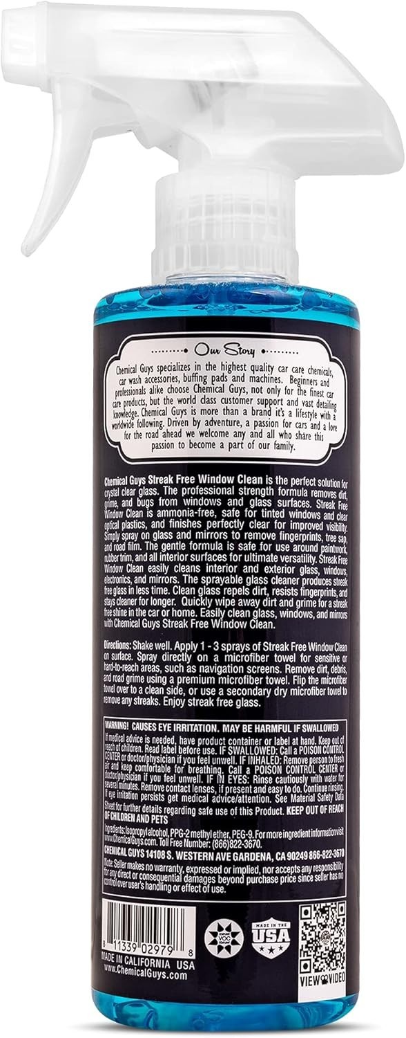 Chemical Guys Streak-Free Glass Cleaner – 16 fl oz
