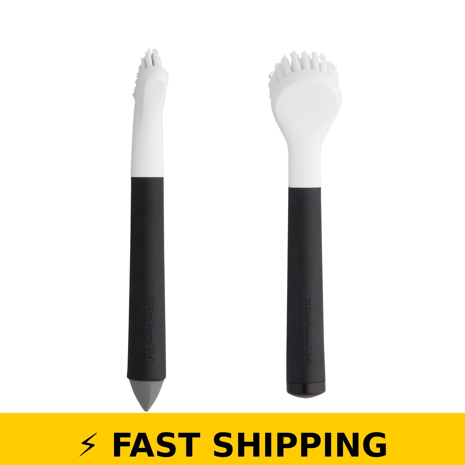 KitchenAid 2-Piece Dish Brush Set – Black