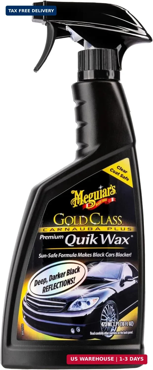 Meguiar’s G7716 Gold Class Carnauba Quik Wax, Special Blend for Richness and Shi