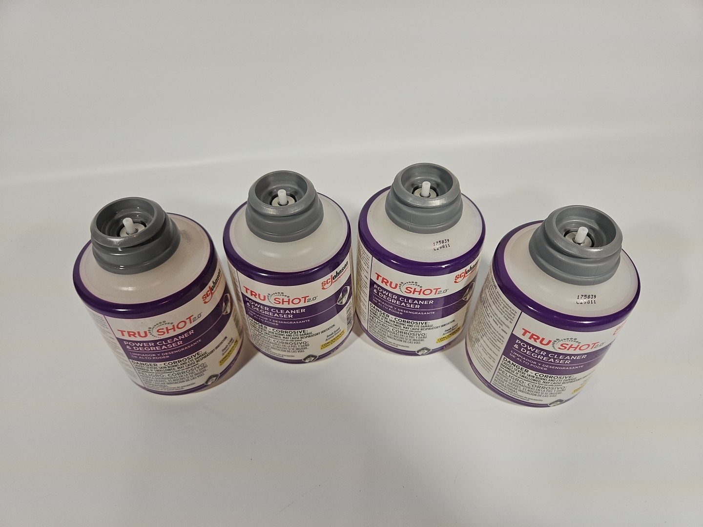 4 pk Sc Johnson Trushot 2.0 Power Cleaner & Degreaser, Clean Fresh Scent 9 fl oz