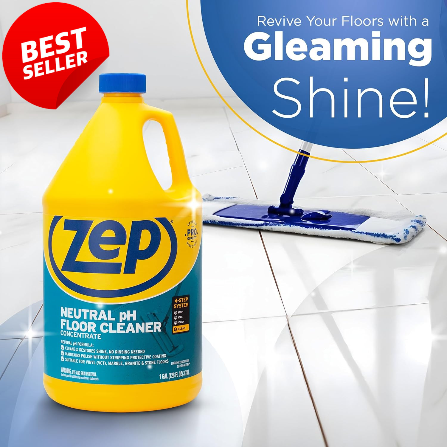Neutral pH Industrial Floor Cleaner 1 Gallon ZUNEUT128 – US