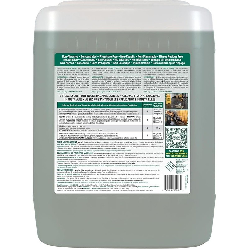 Non-Toxic Biodegradable Cleaner Degreaser Safe All-Purpose Household Solution US