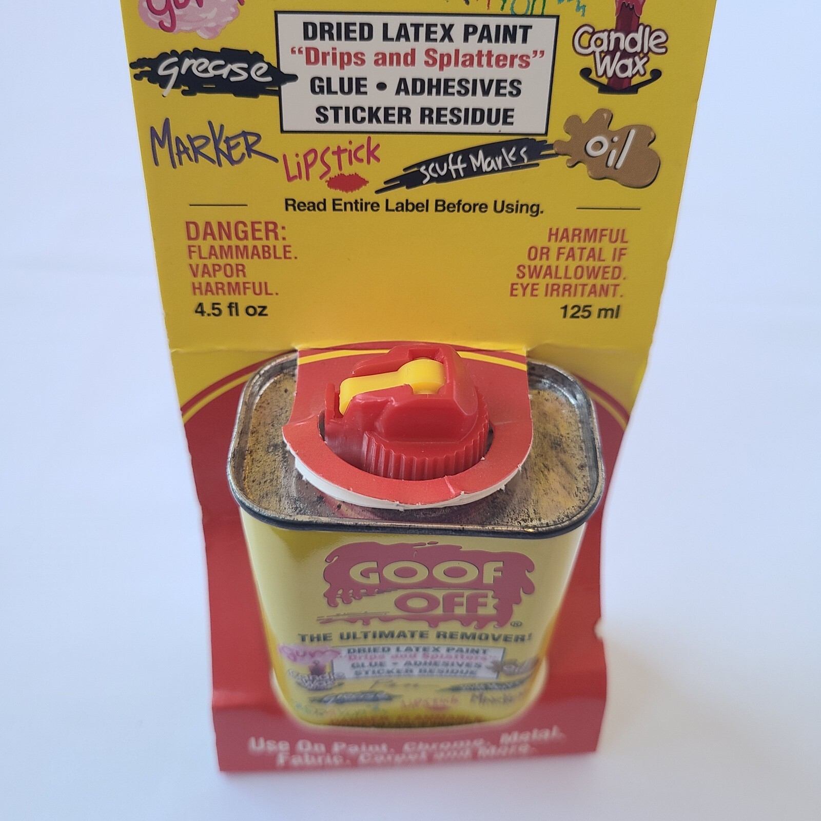 Vtg Advertising Goof Off Ultimate Remover Collectible Can Tin 4.5 fl oz – READ