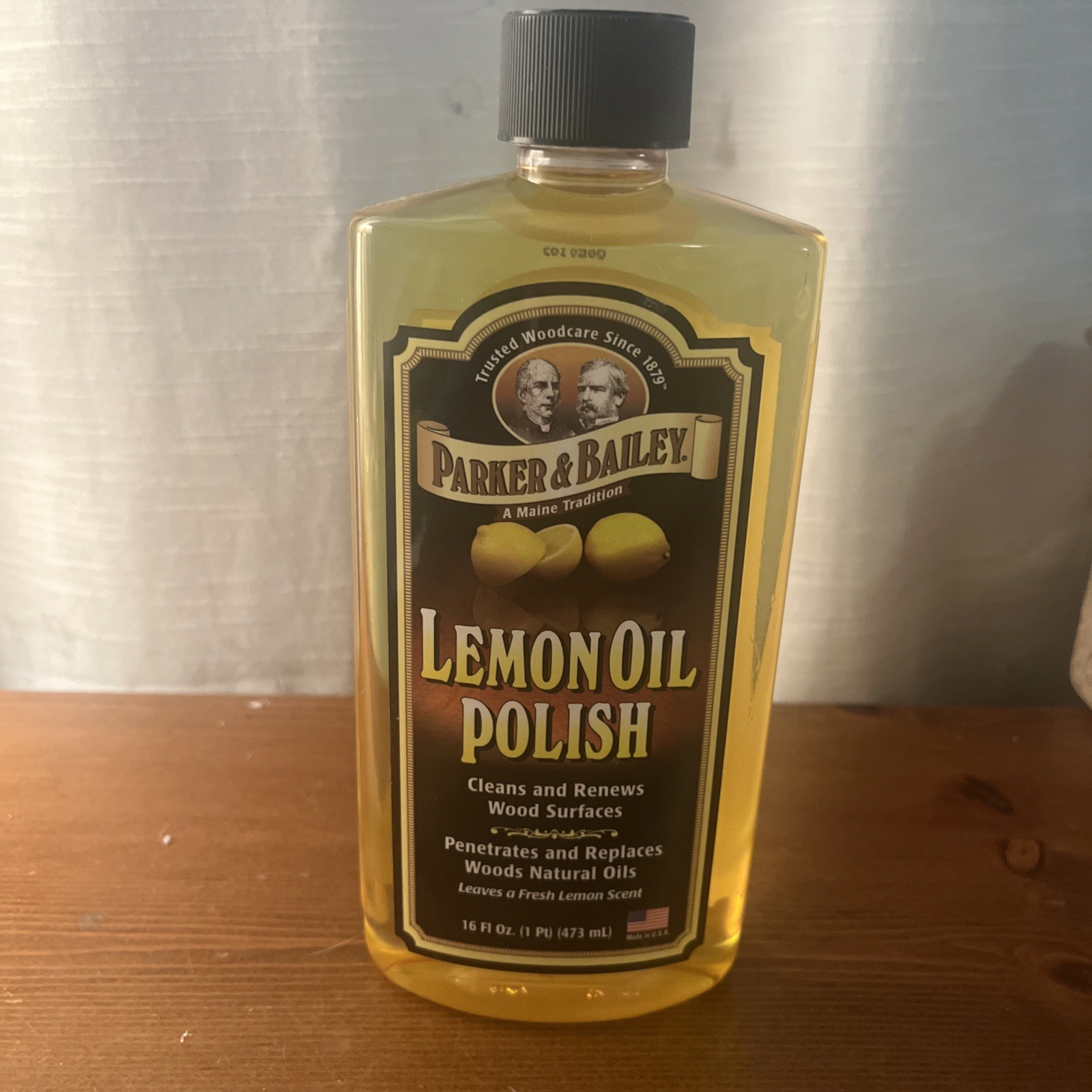 Parker & Bailey Lemon Oil Polish Natural Lemon Scented Wood Cleaner