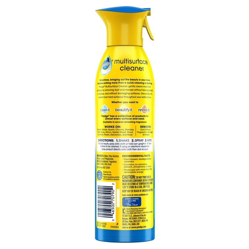 PLEDGE Multi Surface Cleaner 9.7 oz Cleans & Dusts Rainshower Scent 72416 New