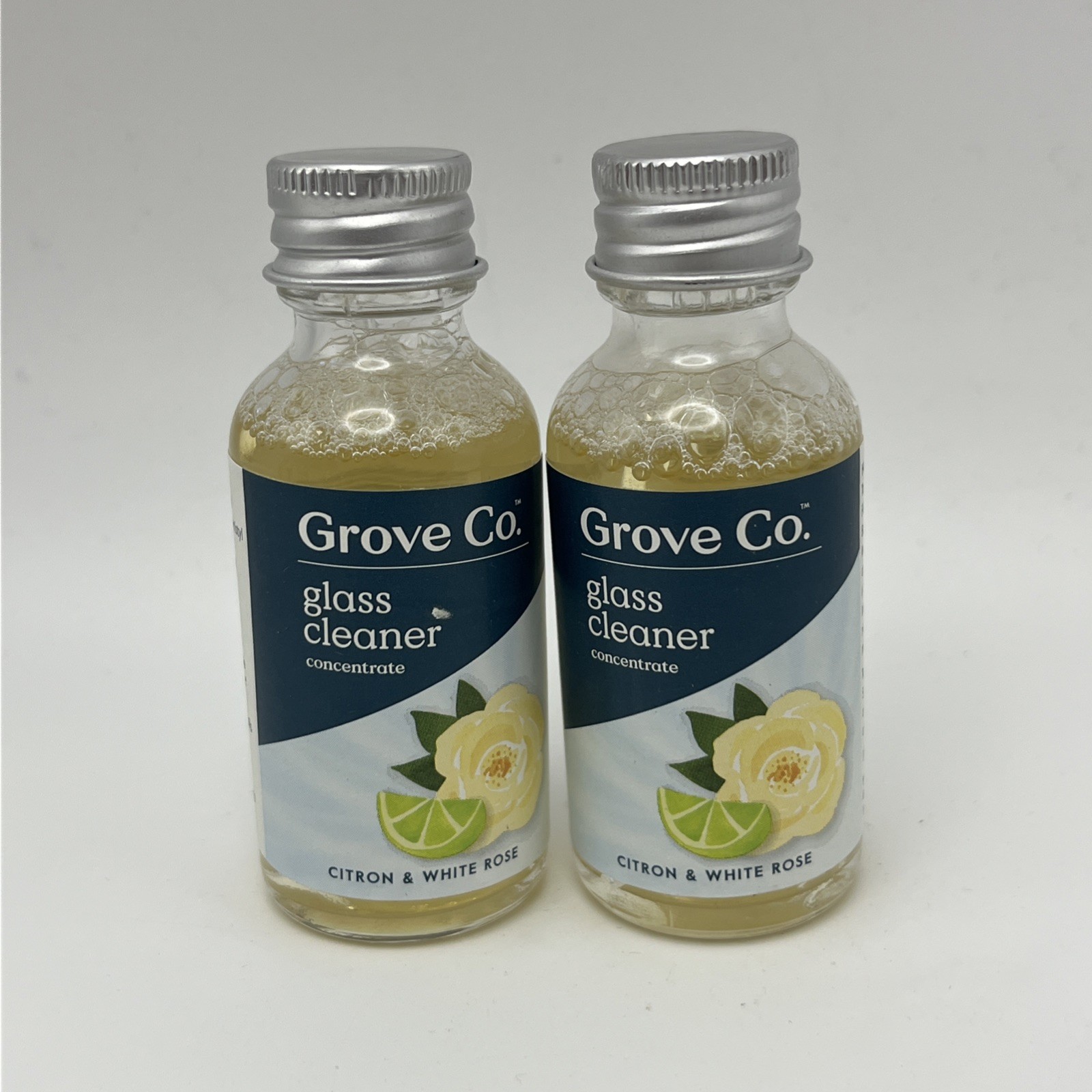 Grove Co. Glass Cleaner Concentrates Streak-Free Citron & White rose 2pk