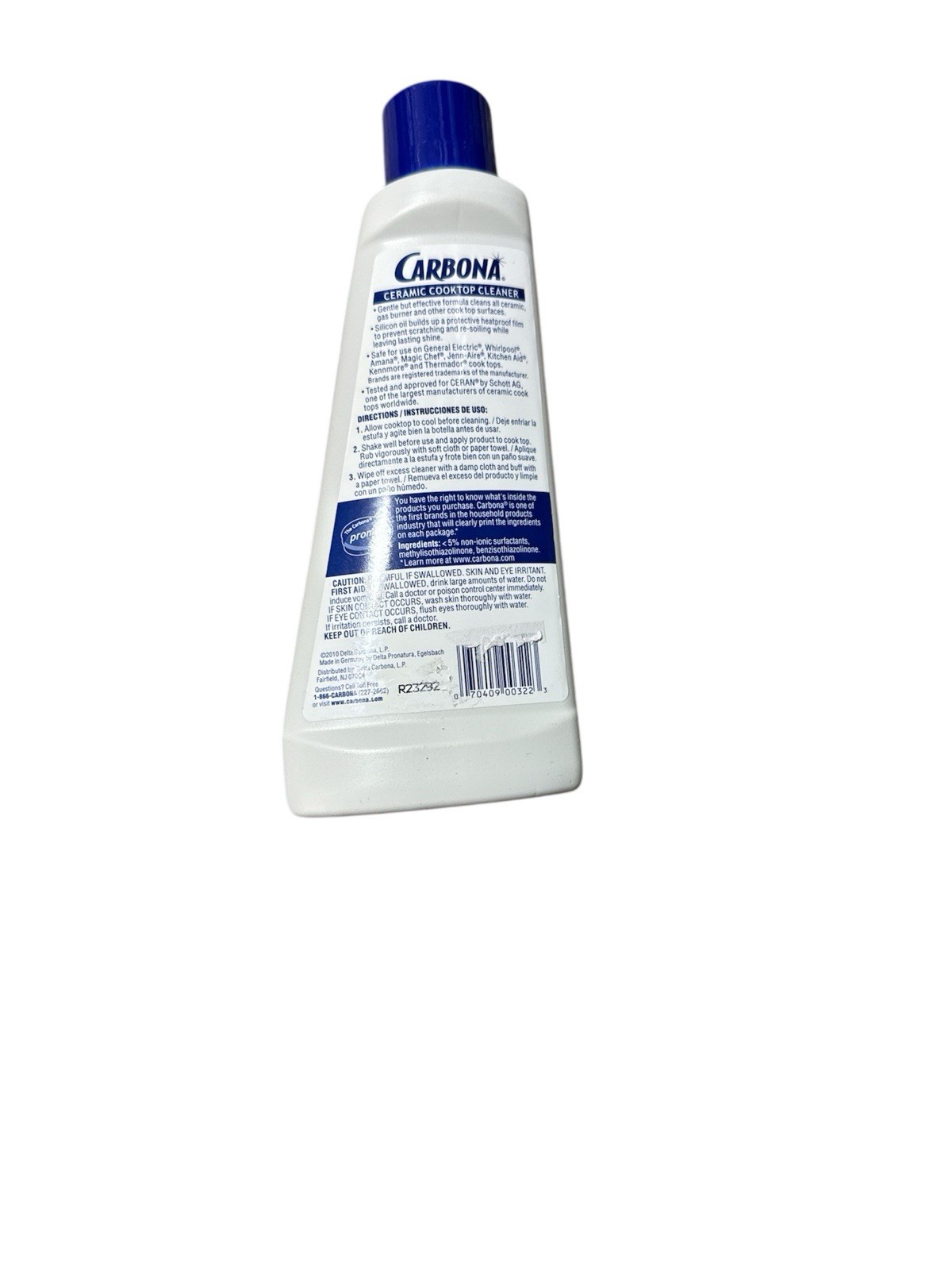 Delta Carbona Ceramic Cooktop Cleaner Paste 16.8 oz Value Size New