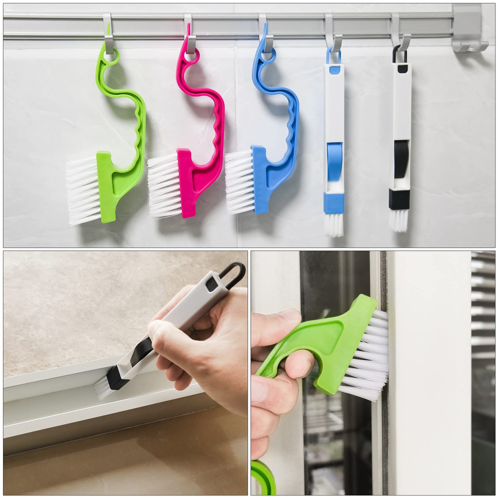 Handheld Groove Gap Cleaning Tools Window Track Cleaning Brush Crevice Cleaning