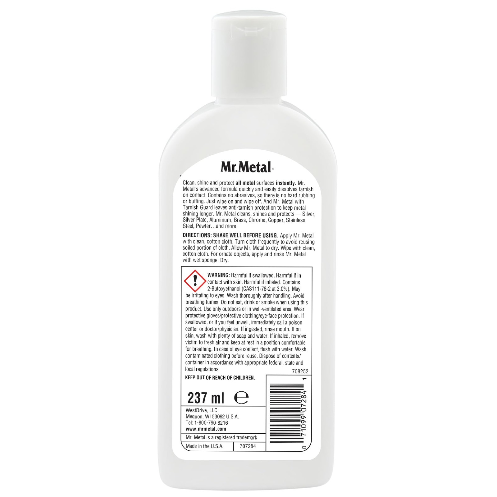 Metal Polish Liquid 8 oz Non-Abrasive Multipurpose Cleaner for Silver, Brass