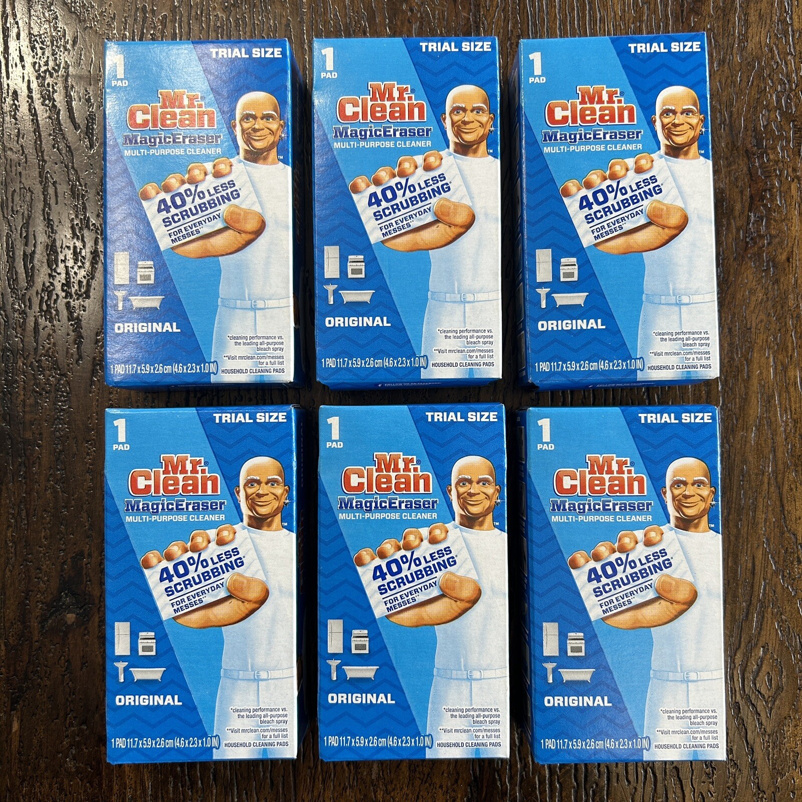 6 Pack Mr. Clean Magic Eraser Multipurpose Cleaning Sponge Pads Made in Germany