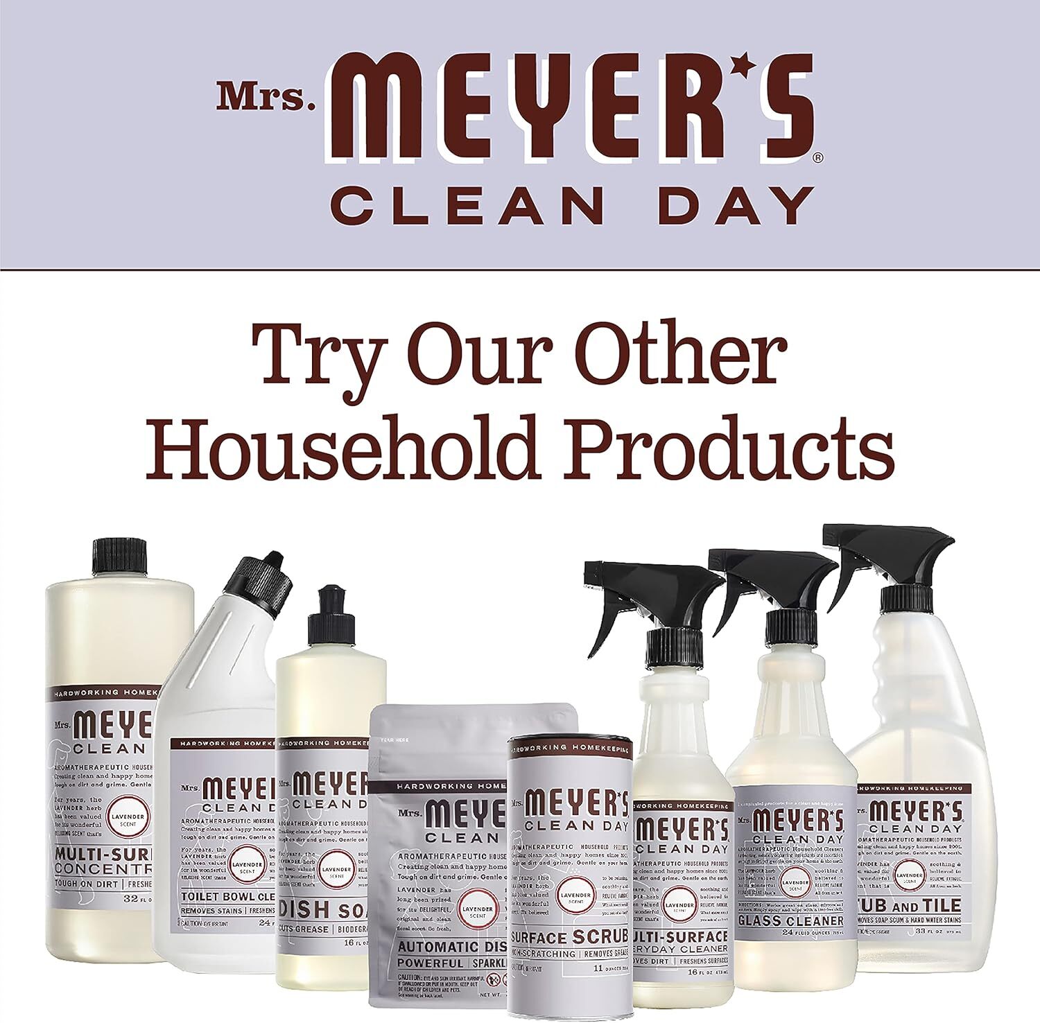 Mrs. Meyer’s Clean Day Multi-Surface Concentrate Bottle, Lavender Scent 32 Fl Oz