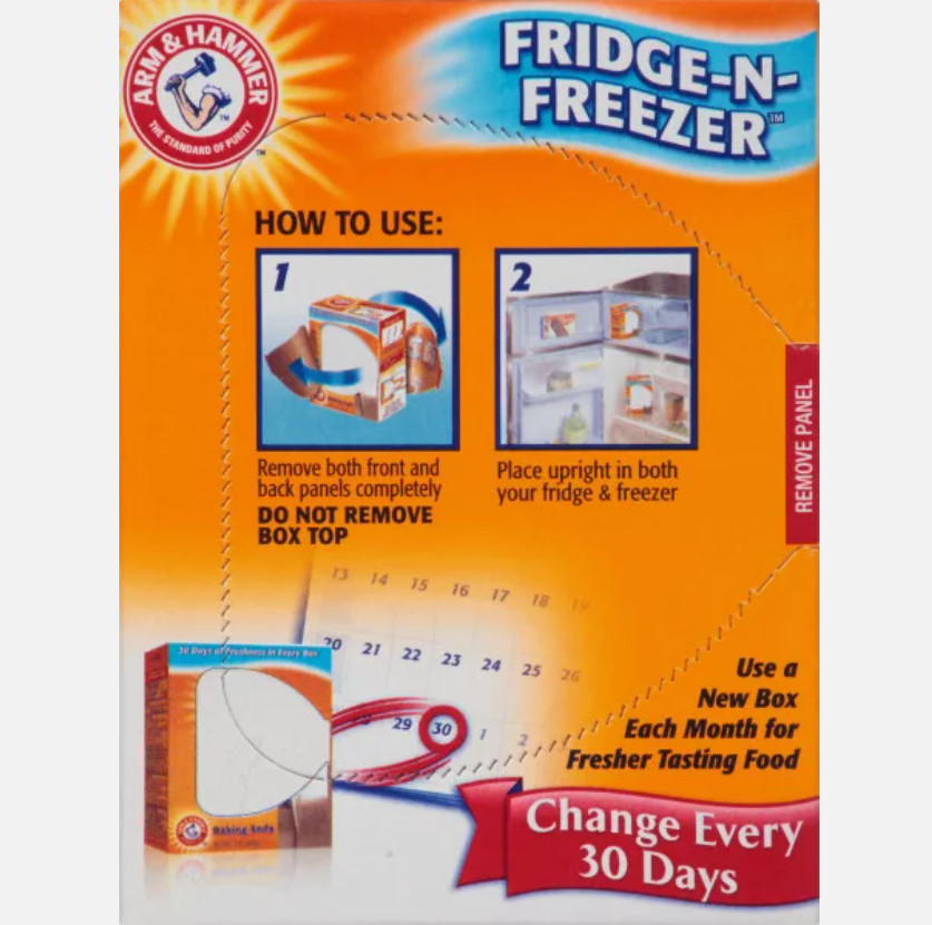 12 Arm & Hammer Fridge-N-Freezer Baking Soda Odor Eliminator Each 14 oz